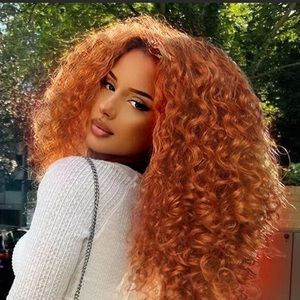 Ginger Copper Curly Red Beauty Lace Front Wig